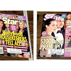 Anjelina Jolie  2 star magazines Mariah Carey